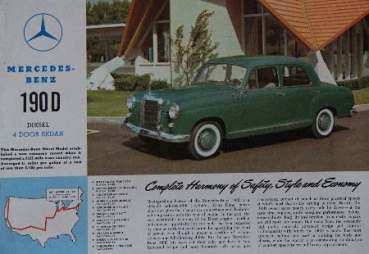 Mercedes-Benz 190 D Modelprogram 1960 Carbrochure (8841)