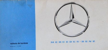 Mercedes-Benz Modellprogramm 1959 Automobilprospekt (8849)