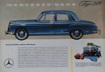 Mercedes-Benz 219 Modelprogram 1960 Carbrochure (8862)