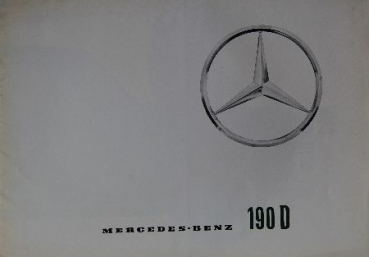 Mercedes-Benz 190 D Modellprogramm 1965 Automobilprospekt (8864)