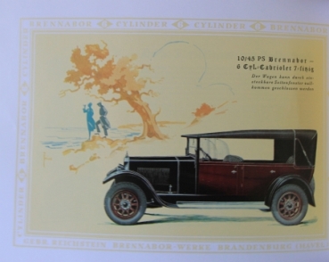 Brennabor 10/45 PS 6 Cylinder Modelprogram 1928 Carbrochure (8907)