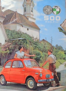 Steyr Puch 500 Modell Fiat 1958 Automobilprospekt (9893)