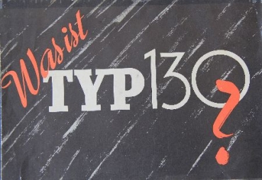 Mercedes-Benz 130 Modelprogram 1934 "Was ist Typ 130?" Carbrochure (8914)