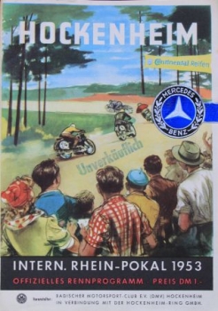 "Internationaler Rhein-Pokal" Hockenheim Mai 1953 Rennprogramm (9922)