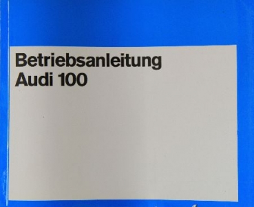 Audi 100 Betriebsanleitung 1972 (8954)