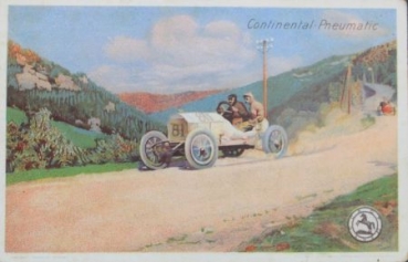 Mercedes-Benz 1908 Prinz-Heinrich-Fahrt Continental Pneumatic Originalpostkarte (2350)