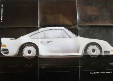 Porsche 959 Etude Gruppe B Modelprogram 1984 Carbrochure (8895)