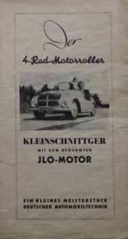 Kleinschnittger F 125 Jlo 1950 Automobilprospekt (8856)
