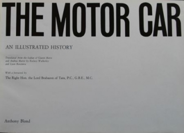 Blond "The Motor Car" Automobile-History 1962 (8910)
