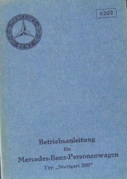 Mercedes-Benz 200 Stuttgart 1932 Betriebsanleitung (9006)