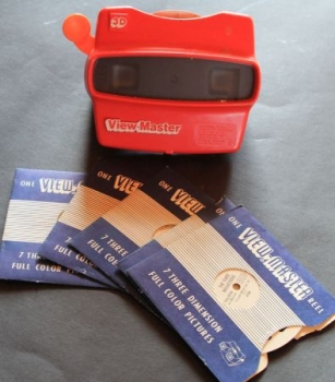 View-Master 3D Bildbetrachter 1970 mit 7 Bildscheiben (7009)