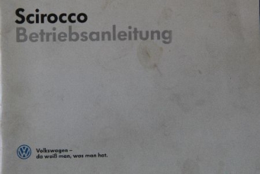 Volkswagen Scirocco 1986 Ownermanual (9029)