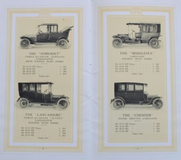 Peugeot Modellprogramm 1912 Automobilprospekt (0527)