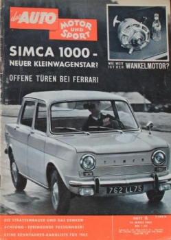 "Das Auto, Motor & Sport" Auto-Magazine 1962 (0727)