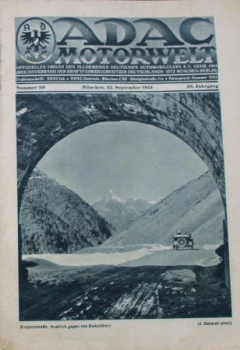 "ADAC Motorwelt" Automobilclub-Zeitschrift 1931 (0682)