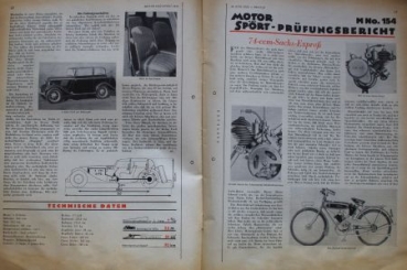 "Motor & Sport" Motor-Magazine Poessneck 1933 (0873)
