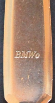 BMW Kantinengabel 1965 Roneusil Edelstahl mit Logo (0742)