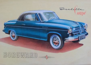 Borgward Isabella Deutsch Coupe Modellprogramm 1955 Automobilprospekt (1493)