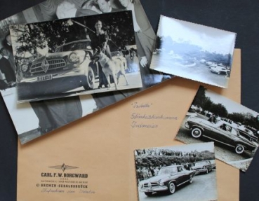 Borgward Isabella in Saigon 1956 five factoryphotos in original envelope (2437)