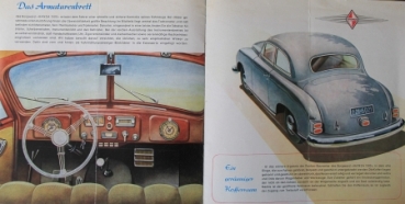 Borgward Hansa 1500 Modelprogram 1953 "Eine klare Entscheidung" Carbrochure (9795)
