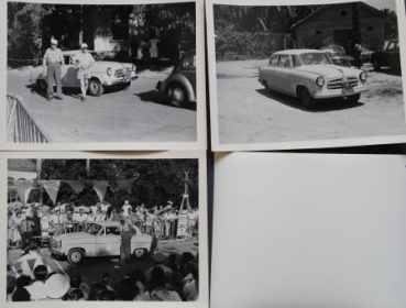Borgward Isabella auf Speed Trail in Singapore 1957 eleven factoryphotos in original envelope (2450)