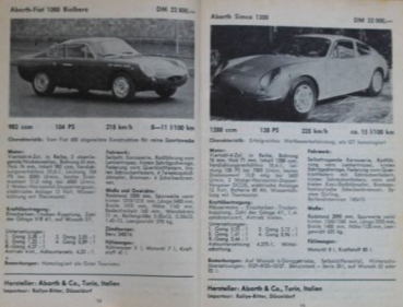 "Motorkatalog - 100 Sportwagen" Automobile-Yearbrook 1967 (2479)