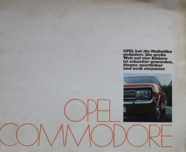Opel Commodore Modelprogram 1969 "Opel hat die Maßstaebe veraendert" Carbrochure (6575)