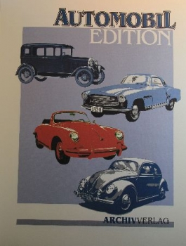 Archiv Verlag "Automobil-Edition" 18 Car-Brochures in Leatherfile 1990 (9846)
