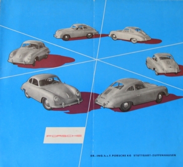 Porsche Typ 356 Modellprogramm 1954 Automobilprospekt (9879)