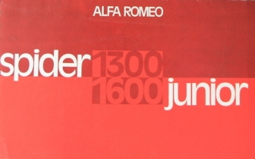 Alfa Romeo Spider 1300 Junior Modelprogram 1976 Carbrochure (9894)