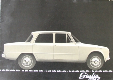 Alfa Romeo Giulia 1600 TI Modellprogramm 1962 Automobilprospekt (7100)