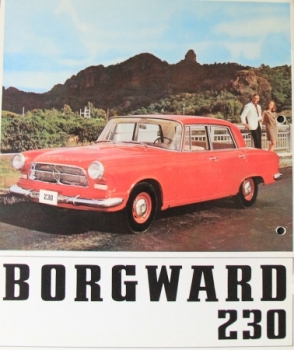 Borgward 230 GL Mexico Modelprogram 1968 Carbrochure (9990)