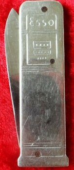 Esso Taschenmesser 1955 Zapfsäulenform Metall (1168)