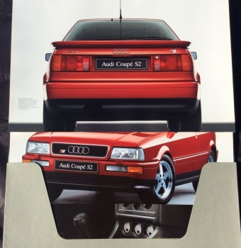 Audi Modellprogramm 1990 "Das Audi Coupe S2" Carbrochure-Map (5363)
