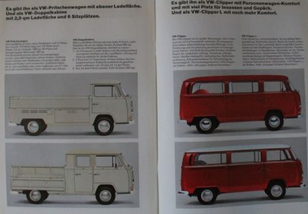 Volkswagen T2 Transporter Modellprogramm 1967 "Der neue Transporter" Automobilprospekt (0905)