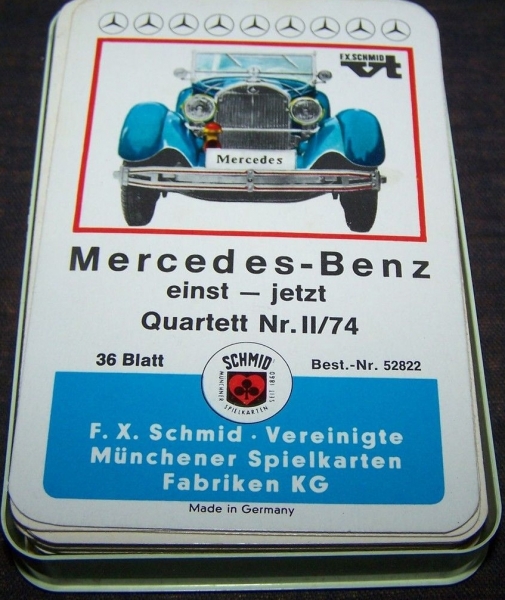 Schmid Spiele "Mercedes-Benz einst - jetzt" 1967 Cardgame (5138)