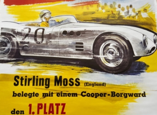 Borgward Racingposter 1959 "Stirling Moss auf Cooper-Borgward" (6487)