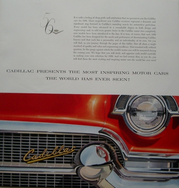 Cadillac Modelprogram 1956 Carbrochure (7784)