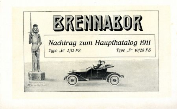 Brennabor Motorwagen Reminder Modelprogram 1911 (S0174)