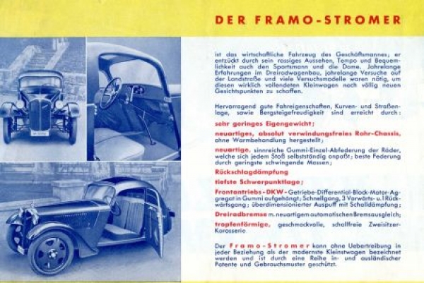 Framo Stromer Modellprogramm 1934 (S0114)