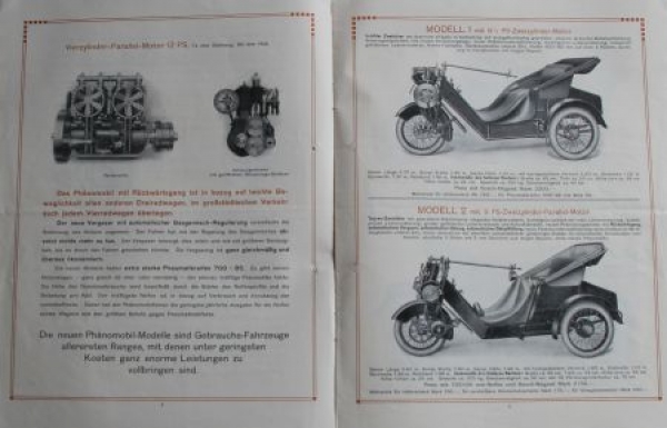 Phaenomobil Threewheelcar Modelprogram 1910 (S0082)