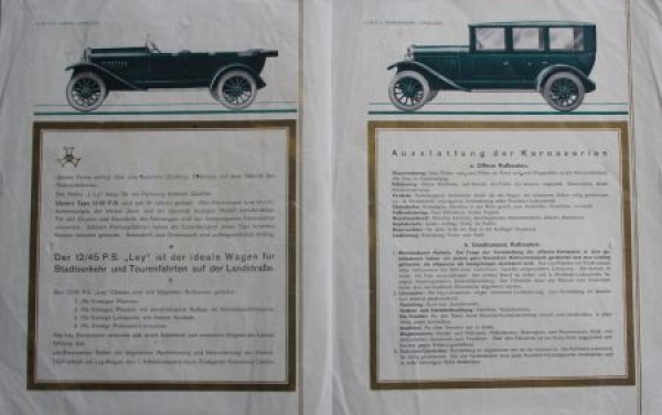 Ley Fourcylinder 12/45 PS Modelprogram 1924 (S0128)