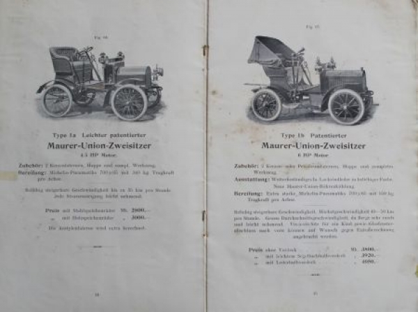 Maurer Union Motorcar Modelprogram 1904 (S0129)