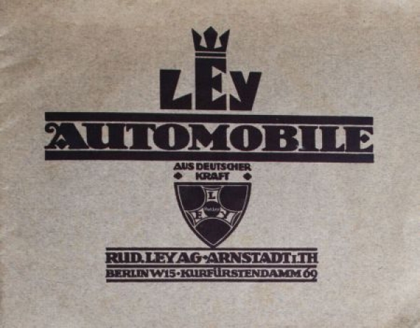 Ley Maschinenfabrik Automobiles Modelprogram 1915 (S0130)