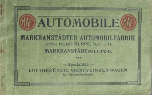 MAF Markranstädter Automobilfabrik Modellprogramm 1911 (S0134)