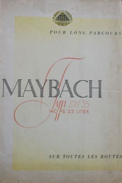 Maybach Type SW 35 140 PS Modelprogram 1935 (S0135)