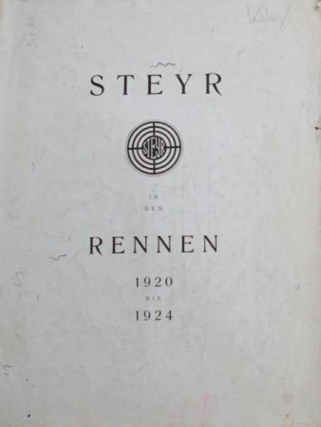 Steyr "In den Rennen 1920 bis 1924" Modelprogram 1924 (S0167)