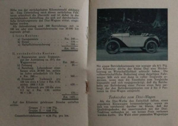 Dixi Smallcar 3/15 PS Modelprogram 1928 (S0202)