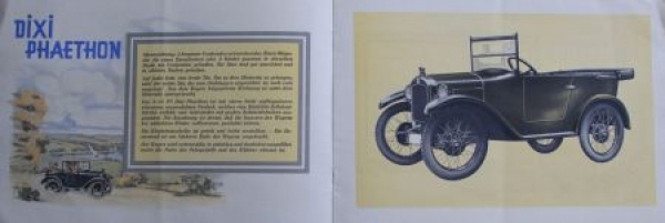 Dixi Smallcar 3/15 PS Modelprogram 1929 (S0203)