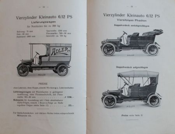 Adler Cyclecar Modelprogram 1907 (S0228)